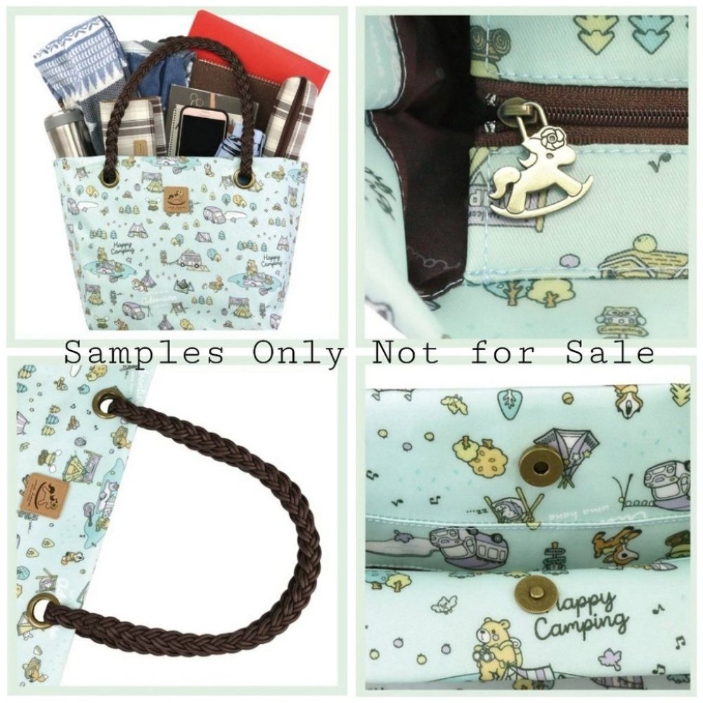 Waterproof Corgi Woven Tote Shoulder Bag - Picture 3 of 13